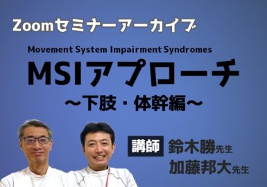 MSIアプローチ～下肢・体幹編～